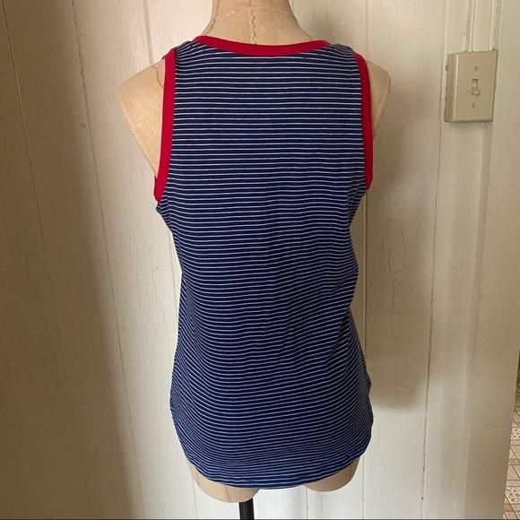 CHAMPION Women's sz M Navy Blue Tank Top Red Trim - Picture 3 of 7